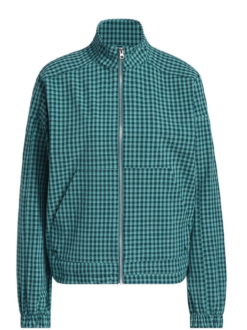 NWT Women’s Adidas Ultra365 Teal Check Zip-Up Jacket
